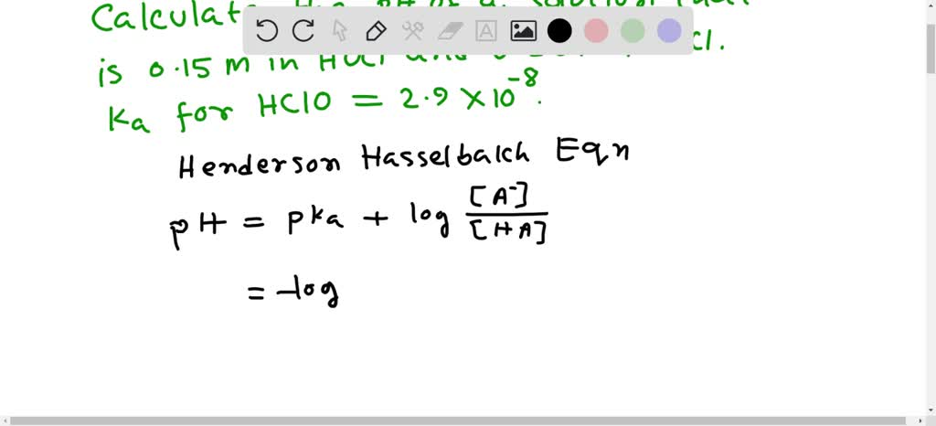 SOLVED Calculate The Ph Of A 0 10 M Solution Of Hypochlorous Acid 