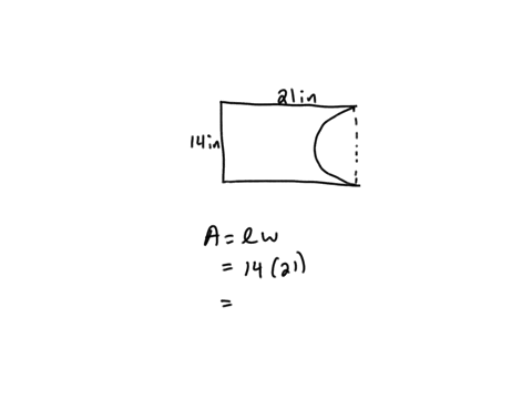help-a-rectangular-paperboard-measuring-21-in-long-and-14-in-wide-has-a-semicircle-cut-out-of-it-as-shown-below-find-the-area-of-the-paperboard-that-remains-use-the-value-314-for-pi-and-do-n-75192