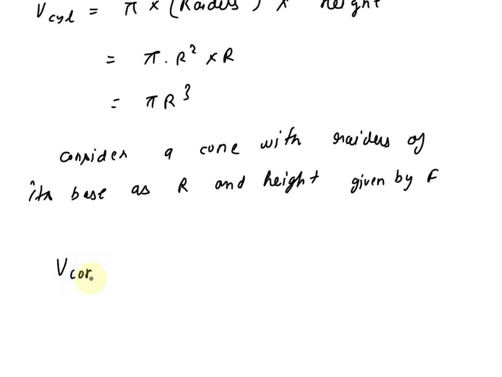 SOLVED: Volume of a hemisphere Derive the formula V=(2 / 3) π R^3 for ...