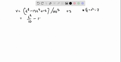 a-particle-moves-along-the-x-axis-so-that-its-velocity-at-time-t-is-given-by-vt-t6-13t412-10t33-at-time-t-0-the-initial-position-of-the-particle-is-x-7-a-find-the-acceleration-of-the-particl-17858