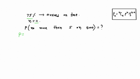 at-an-airport-75-of-recent-flights-have-arrived-on-time_-a-sample-of-11-flights-is-studied_-find-the-probability-that-no-more-than-5-of-them-were-on-time-round-your-answer-in-3-decimal-place-85572