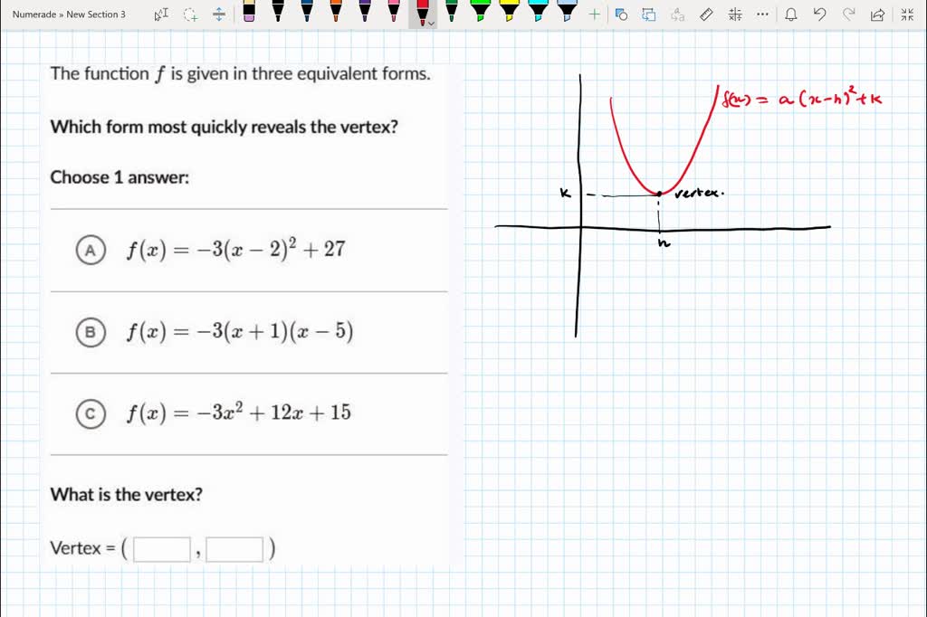 solved-the-function-f-is-given-in-three-equivalent-forms-which-form