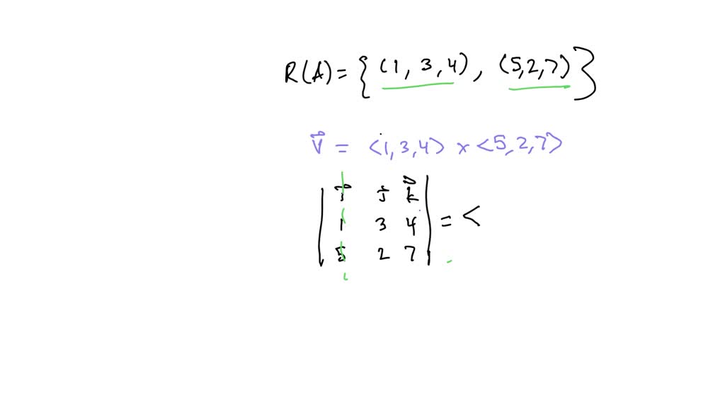 SOLVED: Given the matrix A=[ 1 3 4 5 2 7 ], transpose of which vector ...