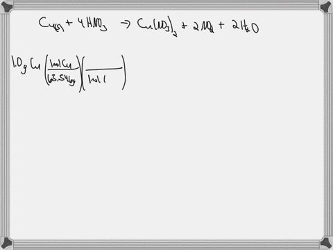 if-15-g-of-copper-ii-nitrate-are-obtained-from-allowing-10-g-of-copper-to-react-with-an-excess-of-nitric-acid-according-to-your-balanced-equation-of-4b-what-is-the-percent-yield-of-the-react-75744