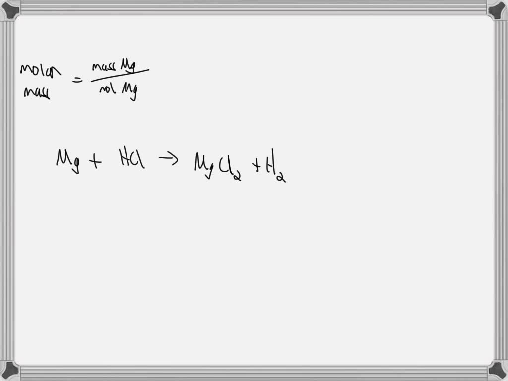 Magnesium ribbon reacts with hydrochloric acid to produce hydrogen gas ...