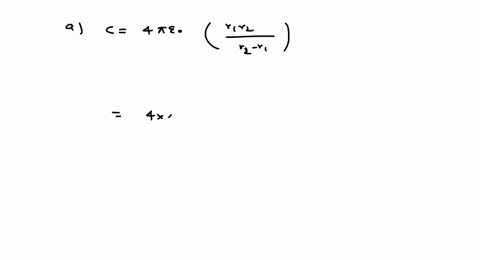 the-plates-of-a-spherical-capacitor-have-radii-380-mathrmmm-and-400-mathrmmm-a-calculate-the-capacit-40007