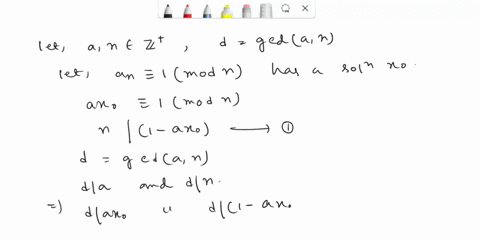 let-a-n-z-with-d-gcda-n-show-the-equation-ax-mod-n-1-has-a-solution-iff-d1-52442