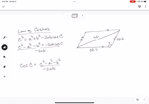 parallelogram-has-sides-of-lenglh-327cm-and-202cm-if-the-longer-diagonal-has-length-of-451cm-what-is-the-angle-opposite-this-dlagonal-give-your-answer-to-the-nearest-tenth-ol-degree-draw-ske-43342