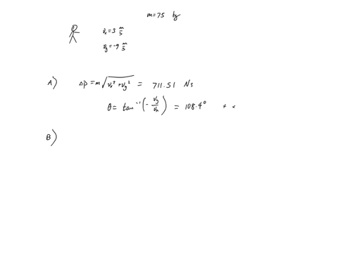 a-75-kg-person-jumps-from-the-first-floor-window-of-a-burning-building-and-lands-almost-vertically-on-the-ground-with-a-horizontal-velocity-of-3-ms-and-vertical-velocity-of-9-ms-upon-impact-23894