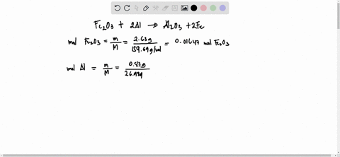 fe2o3s-2als-al2o3s-2fes-mass-of-iron-oxide-powder-263g-mass-of-aluminium-powder-083g-using-the-given-masses-of-reactants-above-which-reactant-is-the-limiting-reagent-for-a-thermite-reaction-14939