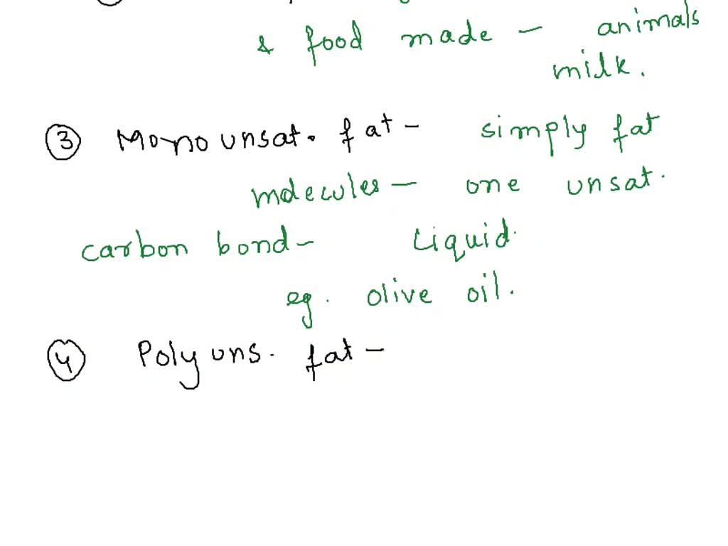SOLVED 1) Why are the four major groups of dietary fat classified in