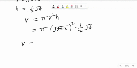 volume-the-radius-of-a-right-circular-cylinder-is-given-by-sqrtt2-and-its-height-is-frac12-sqrtt-w-2-57564
