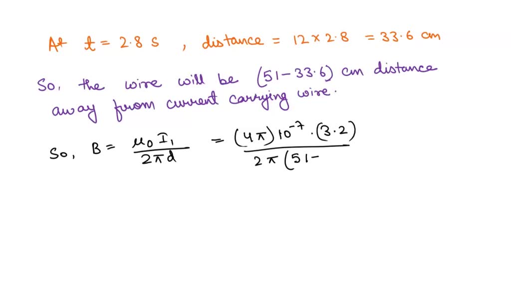 SOLVED: Infinite straight wire carries current /1 3.1A in thc positive ...