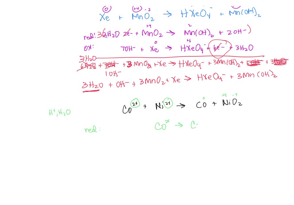 SOLVED: When the following equation is balanced properly under basic ...