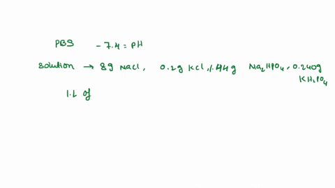 Phosphate buffered saline pbs is a physiological buffer...