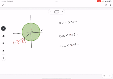 suppose-point-p-is-at-coordinates-on-the-unit-circle-use-p-to-find-the-values-of-the-trigonometric-functions-below-give-exact-answers-using-fractions-sine-of-lxop-undefined-cosine-of-lxop-un-19434