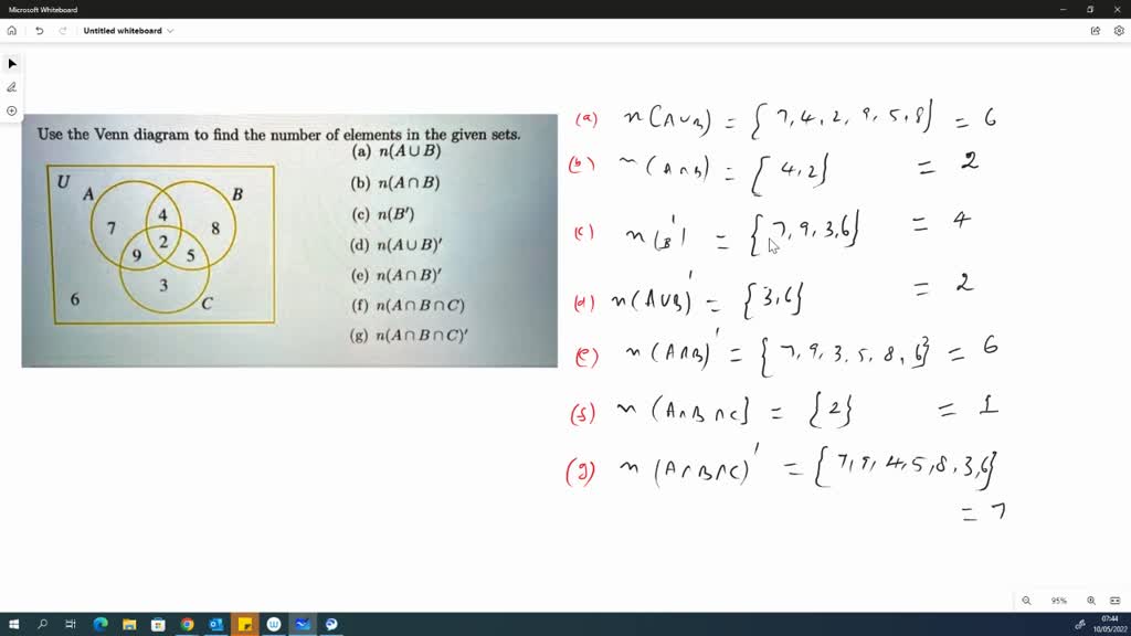 SOLVED: Use The Venn Diagram To Find The Number Of Elements In The ...