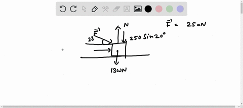 point-a-300-n-crate-is-bcing-pushed-across-level-floor-at-constant-speed-by-force-f-of-250-n-horizontal-as-shown-in-the-angle-of-200-below-the-friction-between-figure-below-what-is-the-coeff-22131
