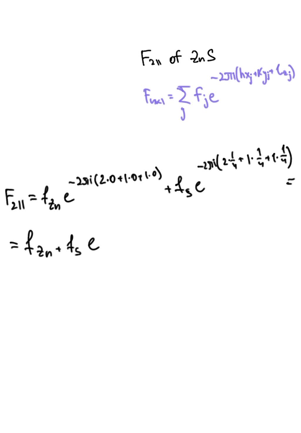 SOLVED: A.6 (a) (1) Determine the Geometrical Structure Factor for ...