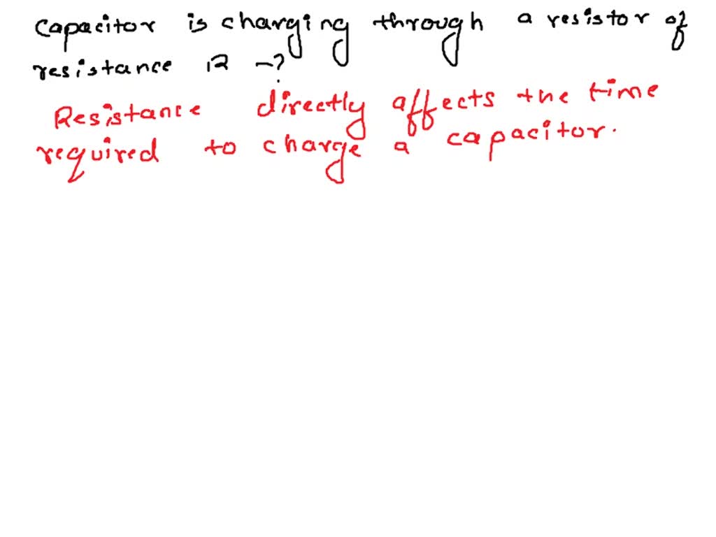 SOLVED When a capacitor is charging through a resistor of resistance R