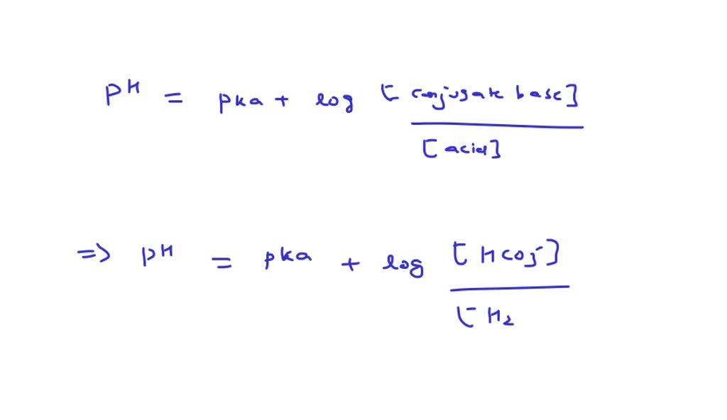 The Ph Of A Bicarbonate Carbonic Acid Buffer Is 585 Calculate The Ratio Of The Concentration 5823