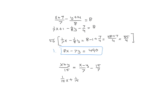 solve-the-system-by-the-method-of-your-choice-beginarrayl-fracx77fracy1488-fracxy15fracx-y7-frac157-endarray-select-the-correct-choice-below-and-if-necessary-fill-in-the-answer-box-to-compleve-your-ch