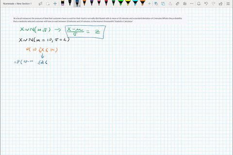at-a-local-restaurant-the-amount-of-time-that-customers-have-to-wait-for-their-food-is-normally-distributed-with-mean-of-10-minutes-and-a-standard-deviation-of-2-minutes-whatis-the-probabili-41222