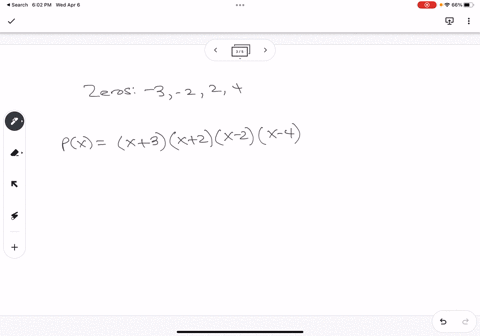 form-a-polynomial-whose-real-zeros-and-degree-are-given-zeros-3-224-degree-4-type-a-polynomial-with-integer-coefficients-and-leading-coefficient-of-1_-fx-simplify-your-answer-42568
