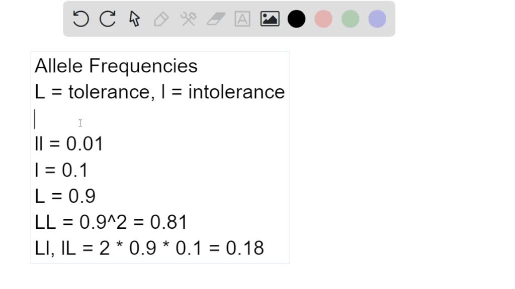 SOLVED Approximately 1 of given human population Is lactose intolerant, recessive condition
