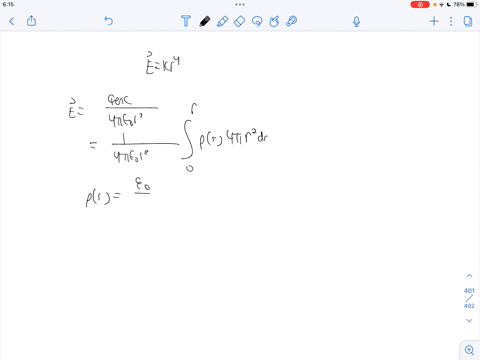 a-charge-distribution-that-is-spherically-symmetric-but-not-uniform-radially-produces-an-electric-field-of-magnitude-e-kr4-directed-radially-outward-from-the-center-of-the-sphere-here-r-is-t-68676