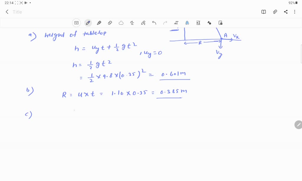SOLVED "12. physics book slides off a horizontal tabletop with speed