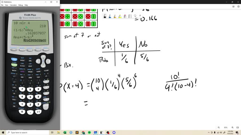 2 dice roll Calculator Video