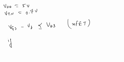 21suppose-that-vpd5v-and-vtn07-vfind-the-output-voltage-vout-of-the-nfet-in-figure-p21-for-the-following-input-voltage-valuesa-vn2vbvn45vcvn35vdvno7v-vdd-vin-vout-figure-p21-13102