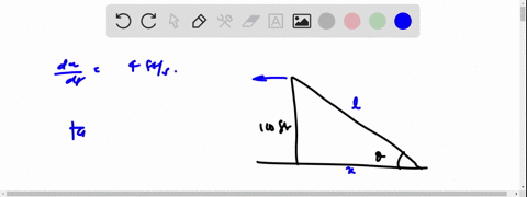 a-kite-100ft-above-the-ground-moves-horizontally-at-a-speed-of-4fts-at-what-rate-is-the-angle-between-the-string-and-the-horizontal-decreasing-when-300ft-of-string-has-been-let-out-answer-in-69182