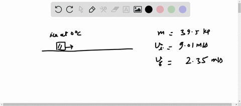 interactive-solution-1267-provides-a-model-for-solving-problems-such-as-this-a-395-kg-block-of-ice-at-0-c-is-sliding-on-a-horizontal-surface-the-initial-speed-of-the-ice-is-901-ms-and-the-fi-43647