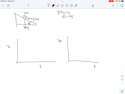 4-a-cart-is-released-from-rest-from-the-top-of-an-inclined-ramp-ignoring-friction-sketch-your-prediction-for-the-graphs-of-x-position-vs-time-and-x-velocity-vs-time-as-it-rolls-downtheramp-a-16435