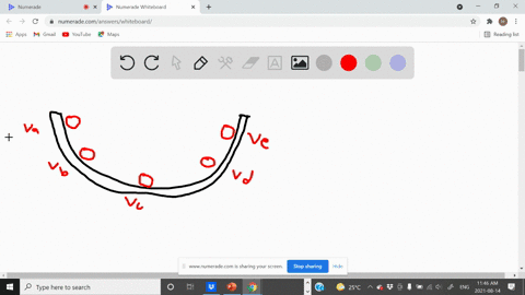 a-track-is-made-from-a-piece-of-channel-iron-as-shown-a-ball-released-at-the-left-end-of-the-track-continues-past-the-various-points-rank-the-speeds-of-the-ball-at-points-a-b-c-and-d-from-fastest-to-3