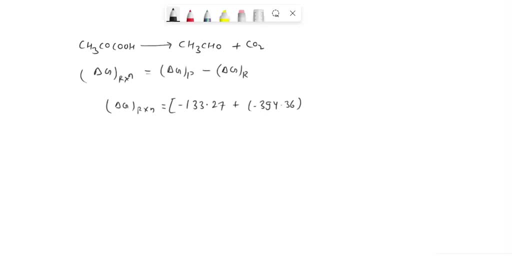 SOLVED: Consider the reaction that converts pyruvic acid (CH3COCOOH ...