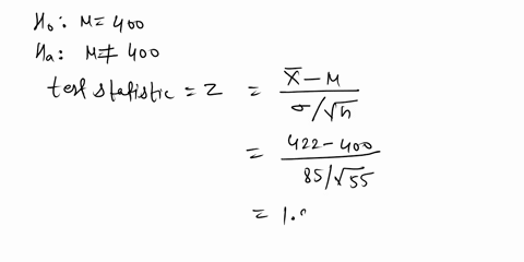 Find the p value for the hypothesis test a random sample of...