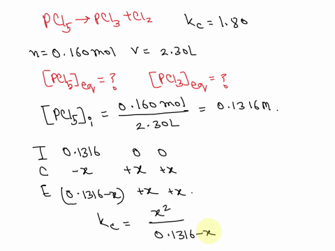 phosphorus-pentachloride-decomposes-according-to-the-chemical-equation-pcl5gpcl3gcl2g-kc180-at-250-c-a-0160-mol-sample-of-pcl5g-is-injected-into-an-empty-230-l-reaction-vessel-held-at-250-c-99032