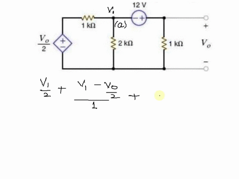 calculate-the-value-of-vo-in-the-circuit-in-figure-4-using-nodal-analysis-12-v-kn-5-2kn-1-kn-53642