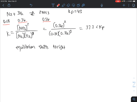 consider-the-gas-phase-reaction-n2g-3-h2g-2-nh3-g-for-which-kp-43-at-400-k-if-the-mixture-is-analyzed-and-found-to-contain-018-bar-of-n2-036-bar-of-h2-and-056-bar-of-nh3-describe-the-situati-80941