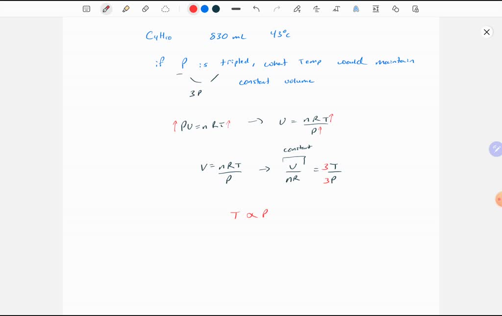 SOLVED For many purposes, we can treat butane (C4H10) as an ideal gas at temperatures above its