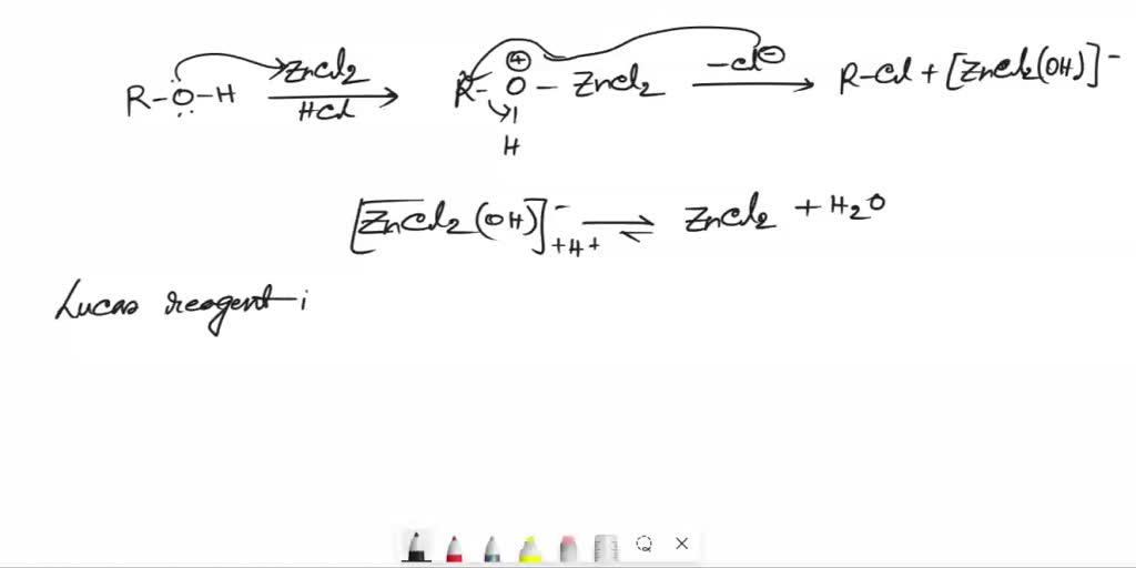SOLVED: Elaborate the role of ZnCl2 during SN1 and SN2 with Lucas reagent