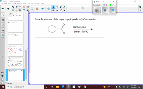 The major product expucted e fron rcecron baiow jolio chem...