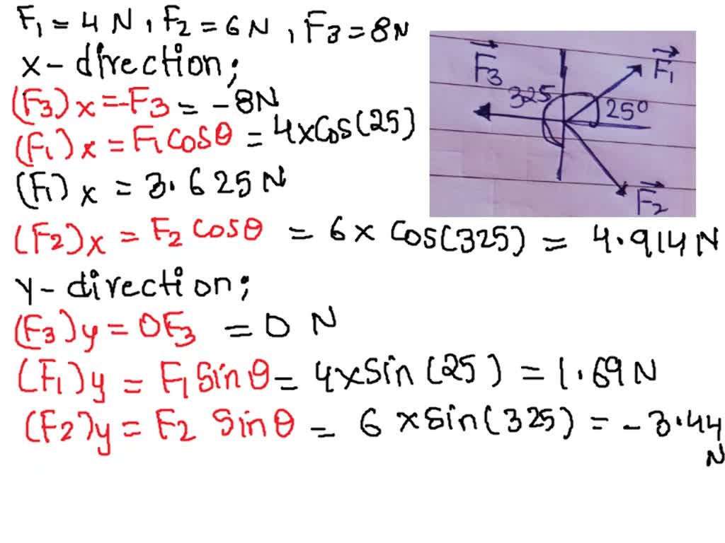 SOLVED: Three forces of magnitudes F1=4.0N, F2=6.0N, and F3=8.0N