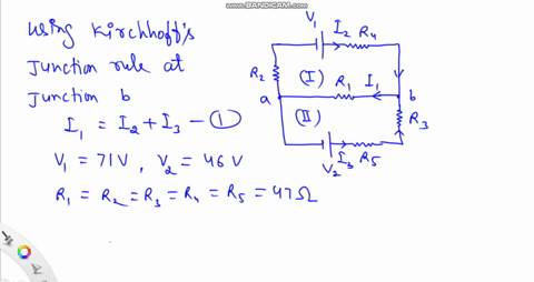 in-the-following-circuit-v1-71-v-and-v2-46-v-and-all-of-the-resistors-are-47-find-the-current-labelled-i3