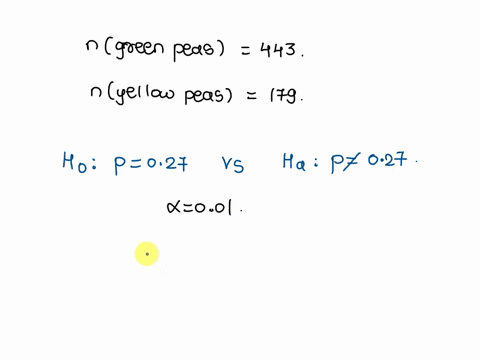 a-genetic-experiment-involving-peas-yielded-one-sample-of-offspring-consisting-of-443-green-peas-and-179-yellow-peas-use-a-001-significance-level-to-test-the-claim-that-under-the-same-circum-84295