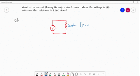what-is-the-current-flowing-through-a-simple-circuit-where-the-voltage-is-110-volts-and-the-resistance-is-2200-ohms-83274