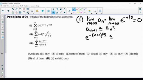 which-of-the-series-converge